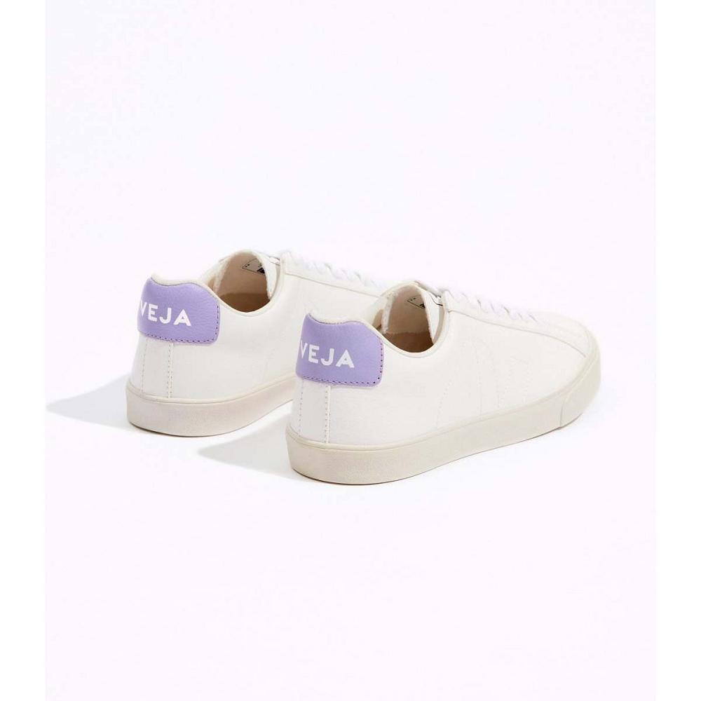 Women's Veja ESPLAR CHROMEFREE Sneakers White/Purple | ZA 618LIS